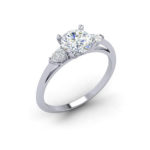 Pear and Round Brilliant Classic Solitaire
