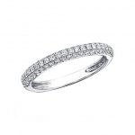 Half Micro Three Row Wedding Band