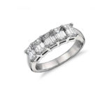 Classic Five Cut Emerald Engagement Ring
