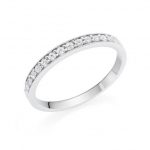 Half Daimond Milgrain Wedding Band