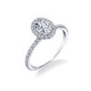 Oval Micro Pavé Halo and Three-Quarter Band