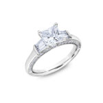Prince And Quad Baguette Half Edge Engagement Ring