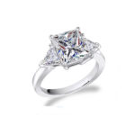 Princess and Trillion Classic Solitaire-Ring