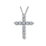 Eleven Stone Cross Pendant