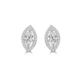Marquise Cut Diamond Halo Earrings