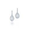 Pear Halo Midi Drop Earrings