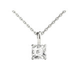 Asscher Diamond Solitaire Pendant