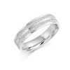 Double Row Channel Set Wedding Band